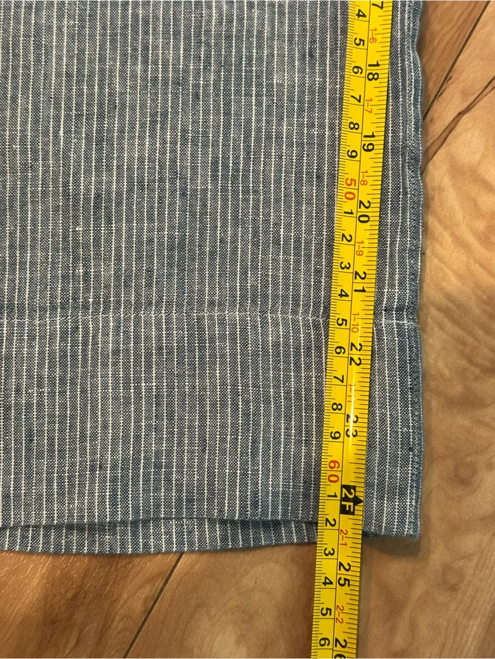 Everlane Blue White Pinstripe Linen Blend Belted Jumpsuit Estimated M